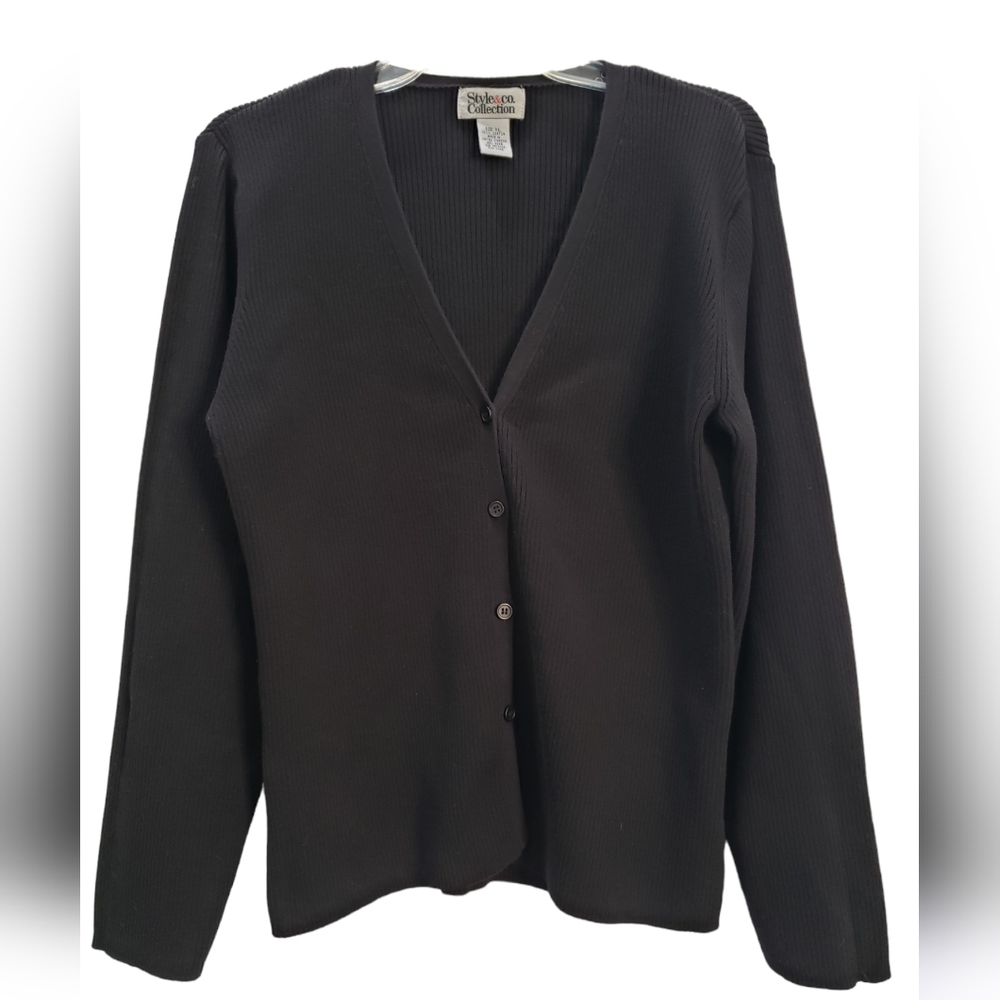 Style & Co. Collection Black cardigan sweater